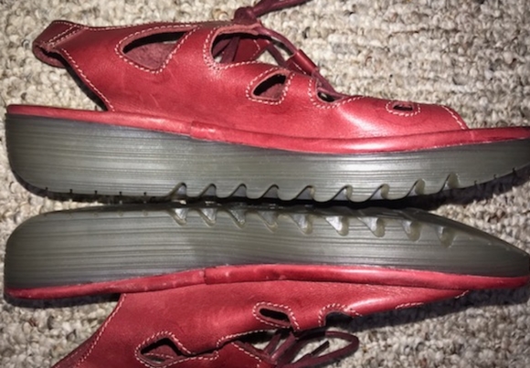 Fly London lace-up peeptoe sandals - Picture 6 of 8